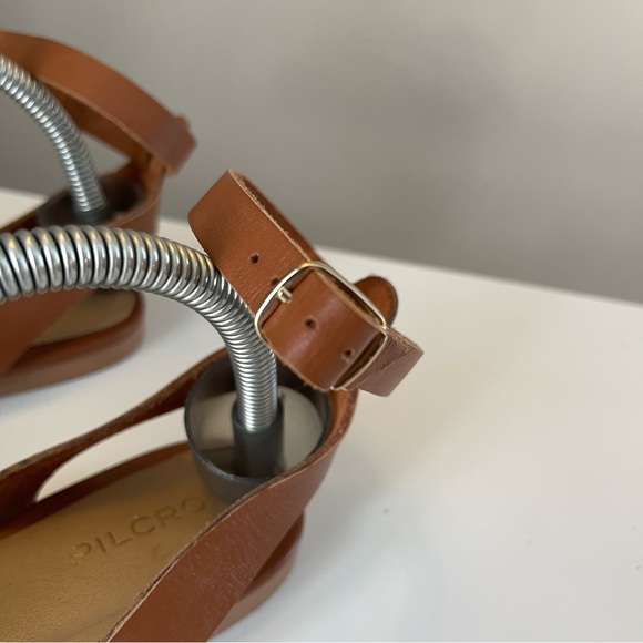 Pilcro Anthropologie Woven Leather Huarache Sandals - Tan & Ivory - Size 7M - Picture 8 of 10